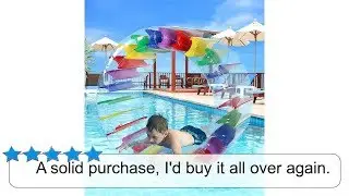 Greenco Kids Colorful Inflatable Water Wheel Roller Float 52inch Diameter