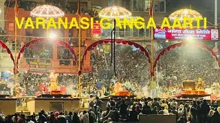Varanasi Ganga Aarti at Night | Sacred River Ganges from a Boat 🪔✨ | 2 Min #gangesriver