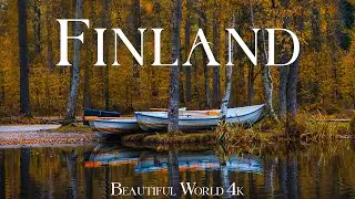 Finland 4K &bull; Explore Fiery Autumn Forests, Crystal Lakes, and Golden Birch Valleys &bull; 4K VIDEO HD