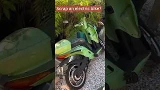 Curbside scrapping- found this electric bike #money #music #humor #recycling #diy