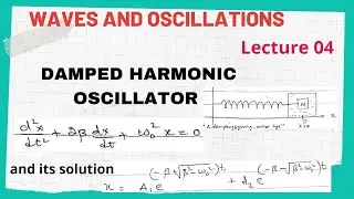 Damped Harmonic Oscillator | Under Damped | Over damped | Critical Damped