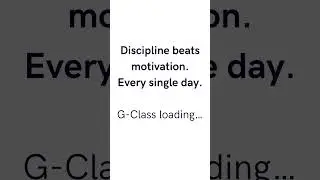 Discipline beats motivation. Every single day. #shorts