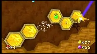 Super Mario Galaxy Honey Climb Galaxy  Scaling the Sticky Wall