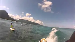 Having fun doing S.U.P by Le Morne Kite School.mp4