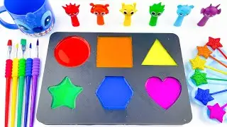 Satisfying ASMR | DIY Multi-Shape Colorful Slime Tray with Sprunki Stars | Oddly Relaxing Sounds