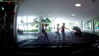 Pedestrian cross crossing while it's RED MAN