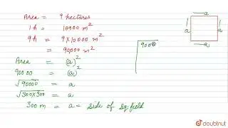 Find the cost of erecting of fence around a square field whose area is 9 hectares if fencing cos...