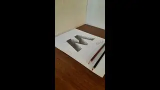 Как нарисовать букву М, 3D буква М