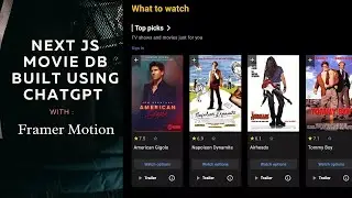Build a movie database app with next js , tailwind css and chatgpt
