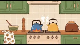 cooking in warm kitchen with soft jazz playlist for relaxing