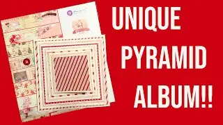 Pyramid Mini Album.  #minialbumtutorial #scrapbooking