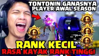 TONTONIN GANASNYA AWAL SEASON RANK KECIL UDAH KAYAK LAWAN RANK TINGGI GILA - PUBG MOBILE