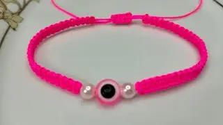 طريقه حظاظة عين من الخيط النايلون جميله جدا جربوها 😍👌🌹#اكسسوارات #هاند_ميد #حظاظات