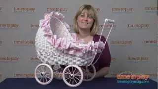 Isabella Wicker Doll Carriage Buggy Stroller from Regal Doll Carriages