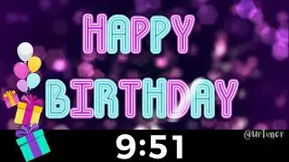 Happy Birthday Cake and Candles & Relaxing Piano Jazz 10 Minute Countdown Timer
