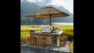 ☕ Rural Cafe with Stunning Views of Rice Fields & Mountains