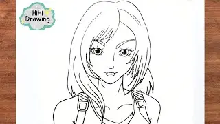 How to Draw Tifa from Final Fantasy | Easy Drawing Step by Step