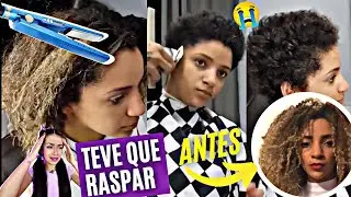 CHAPINHA AZUL DESTRUIU O CRESPO DELA! TEVE QUE RASPAR 😭