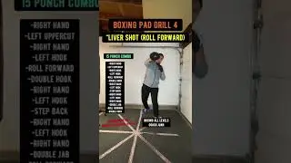 Boxing pad drill, 15 punch combo, liver shot #boxing #boxingtraining #boxingtutorial #boxingday