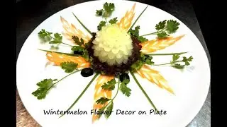 Winter melon Carving Art | Garnish of Winter melon Carved