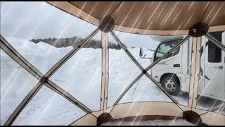 【東北〜北海道縦断】本州で最も寒い場所で雪中キャンプ|岩手盛岡|豪雪氷の世界で極寒雪遊び　ASMR