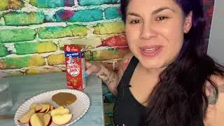 ASMR/Mukbang Organic Apple Slices, Peanut Butter, Cracker Jacks #asmr #mukbang #eatingshow