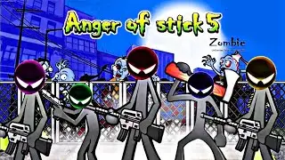 Anger of Stick 5 Zombie Gameplay Walkthrough level 1 - 5