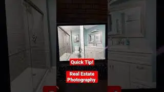 Real Estate Photography Tutorial - Small Bathroom Trick #shorts