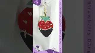 Whimsical Strawberry Dangle Earrings: Handmade Fruit Jewelry