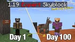 I Survived 100 Days on a Expert Skyblock World with Nothing...but an Acacia Tree