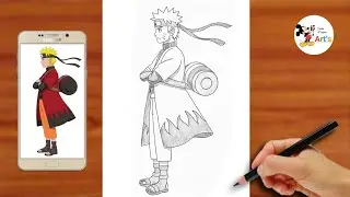 naruto sage mode full body drawing || easy naruto drawing step by step