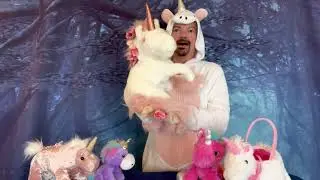 Folkmanis Unicorn Puppet Calms The Group &ldquo;Unicorns Exist 14&rdquo; The Puppet Hideaway with Eric Thomsen