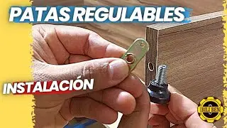 Como colocar PATAS REGULABLES a un mueble de melamina (patas niveladoras)
