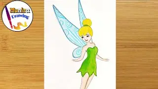 How to Draw Tinkerbell step by step for beginners || Disney Fairy || Tinkerbell Drawing 😍