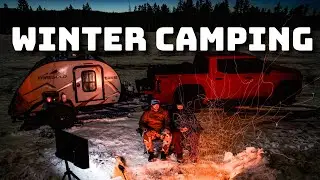 Winter Camping in Extreme Cold | Heated Teardrop Camper 