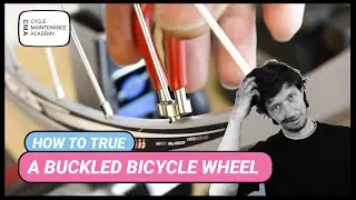 How to true a buckled bicycle wheel on a truing stand and on a bike