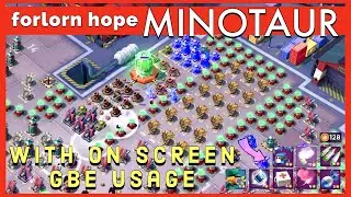 MINOTAUR SOLO Forlorn Hope - LIVE gameplay 😎 great BOOM BEACH video - ON SCREEN gunboat energy usage