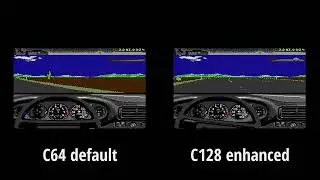 Test Drive 2 - Commodore 64 Ultimate - C128 enhanced mode FPS Comparison