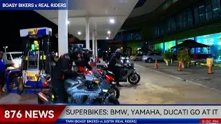 BREAKING NEWS- 20 SUPERBIKES TAKEOVER THE HIGHWAY! - BOASY BIKERS, REAL RIDERS - BMW vs YAMAHA & DUC