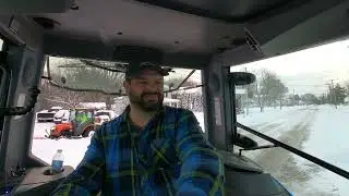 Lake Effect Snow Pushin' on LS Tractor MT573 Ep 166