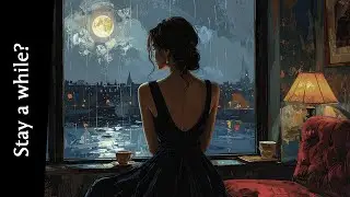 Moon River | Dark Noir Jazz & Rain Ambience for Sleep
