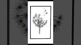 First experience with Pelikan Graphos pen & ink, drawing a dandelion, music: The Flower Of Carnage