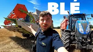 Aux commandes de la MOISSONNEUSE pour une GROSSE JOURN&Eacute;E de MOISSON !