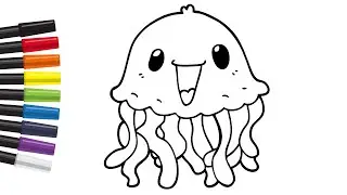 Sea Animal Coloring for Toddlers and Kids | Octopus | Coloring Page Activity