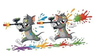 Tom and Jerry | Paintball Pandemonium 🎨🔫 | Funny Cartoon Chase for Kids