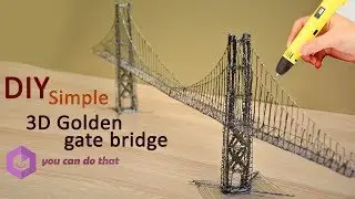 3D Golden Gate Bridge 3D pen drowning 3d art 3D model