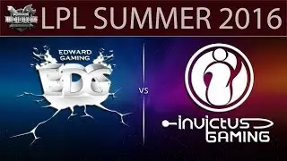 [LoL Highlights] EDG vs iG Game 2 | LPL Summer 2016 (09.06.2016) - Edward Gaming vs Invictus Gaming