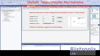 How to create Voltage Divider Calculator Simple Easy Visual C++ Pt6