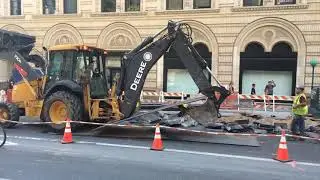 Cool tricks with a backhoe