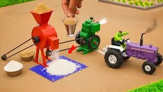 Diy mini tractor wheat cleaning machine science project amazing diy mini projects 